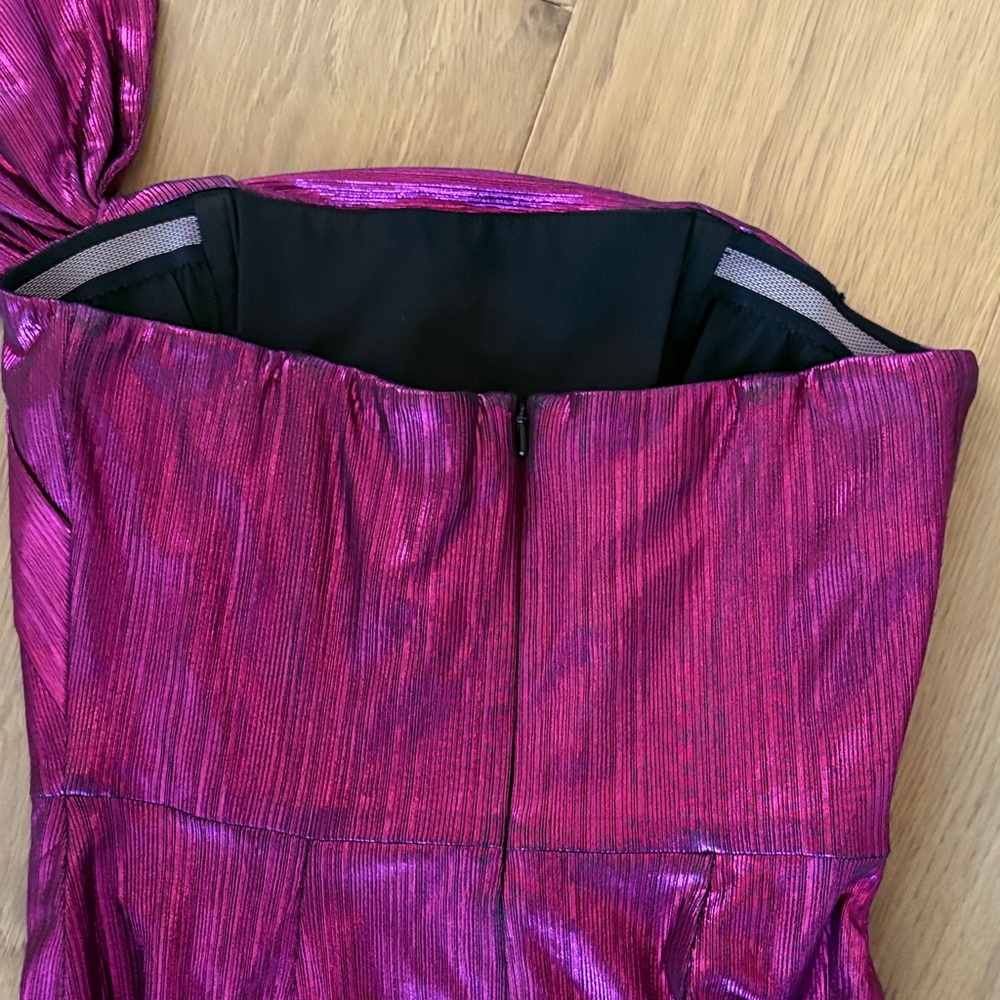 Black Halo Divina Strapless Metallic Gown | Pink | Size 4 | Formal - Picture 5 of 5